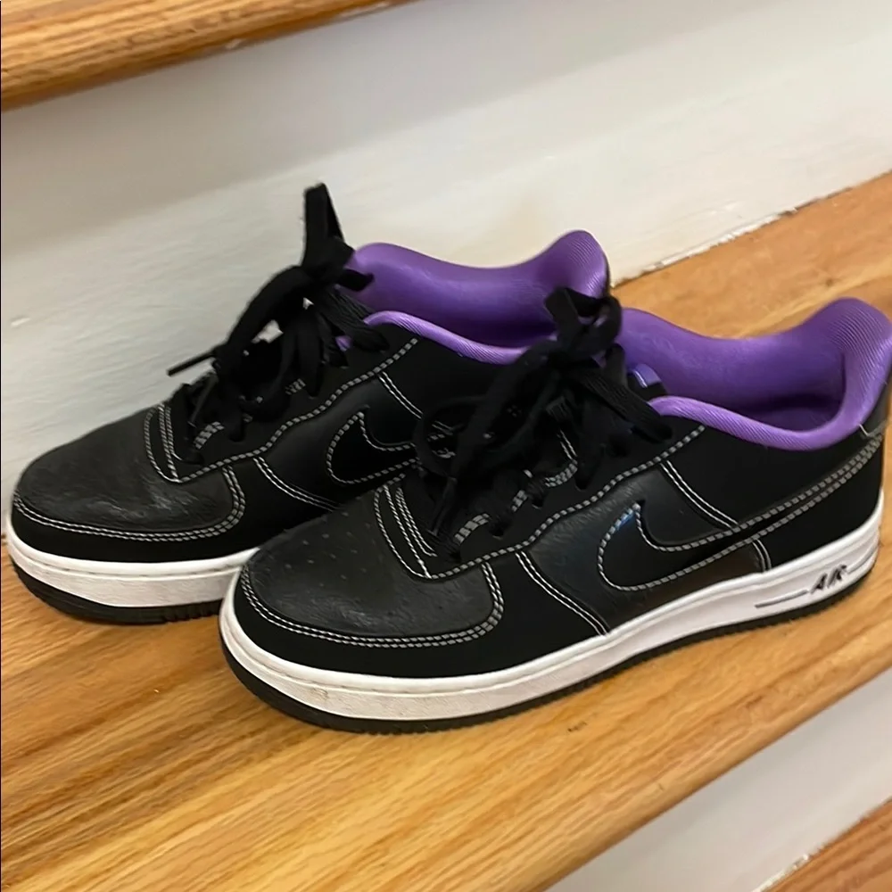 Black and Purple Nike Sneakers